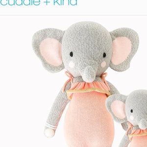 Cuddle and Kind 20 in Plush Elephant Eloise Hand Knit Stuffed Animal